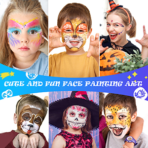 DSLSQD 20 Pieces Face Paint Stencils, Reusable Face Painting Stencils